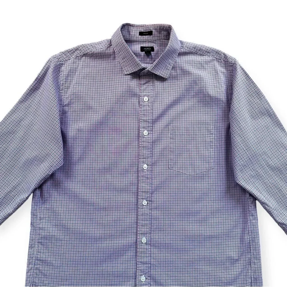 🔃J. Crew Plaid Checkered Long Sleeve Button Down Dress Shirt